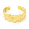 Ion Plating(IP) 304 Stainless Steel Textured Open Cuff Bangles for Women STAS-M001-15G-2