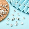 Brass Rhinestone Spacer Beads RB-YW0001-04C-01S-6