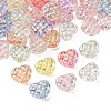 UV Plating Transparent Crackle Acrylic Beads OACR-G052-10D-1