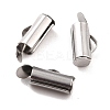 Non-Tarnish 304 Stainless Steel Slide On End Clasp Tubes STAS-C044-07B-P-3