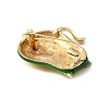 Golden Alloy Enamel Brooch LS-JEWB-K018-32F-G-2