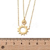 304 Stainless Steel Sun and Smiling Face Pendant Double Layer Necklaces for Women NJEW-A045-14G-5