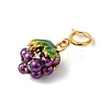 925 Sterling Silver Pave Cubic Zirconia & Enamel Pendant Decorations STER-G050-01G-2