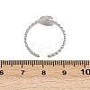 304 Stainless Steel Double Color Cuff Rings RJEW-S635-01GP-11-5