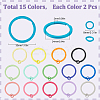 30Pcs 15 Colors Spray Painted Iron Split Key Rings IFIN-SC0001-62-2