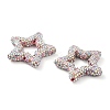 Star Shape Polymer Clay Rhinestone Beads CLAY-NH0001-06G-2