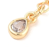 Brass with Cubic Zirconia Chain Extender KK-B102-41G-2