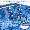 Acrylic Beaded Knitting Row Counter Chains HJEW-AB00378-5