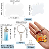 DIY Blank Double-sided Heat Transfer Aluminium Pendant Keychain Making Kits DIY-SP0005-26C-2