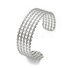 Hollow Out 304 Stainless Steel Cuff Bangles for Women BJEW-Z096-01P-4