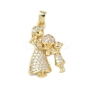 Brass Micro Pave Cubic Zirconia Pendants LS-ZIRC-I356-42G-1