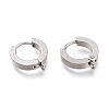 Tarnish Resistant 304 Stainless Steel Huggie Hoop Earrings Findings LS-STAS-I167-01A-P-1