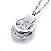 304 Stainless Steel Pendant Necklaces NJEW-G315-02P-1