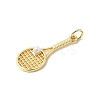 Brass with ABS Plastic Imitation Pearl Pendants KK-P343-07G-2