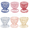 6 Pcs 3 Colors 2 Sizes Stainless Steel Sponge Makeup Blender Holder MRMJ-CA0001-03-1