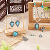24Pcs 12 Styles Synthetic Turquoise Pendants FIND-TA0001-79-8