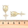 Brass Pave Cubic Zirconia Pendants KK-U009-09G-G-3