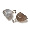 Natural Grey Agate Pendants G-Z067-02P-10-3