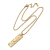 304 Stainless Steel Clear Cubic Zirconia Rectangle Constellation Pendant Necklaces for Women Men NJEW-S435-01G-C-4