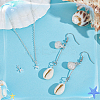 Starfish/Shell Shape 925 Sterling Silver Sea Animal Charms STER-PH0002-31-5