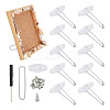 10 Sets Iron & Plastic Photo Frame Bracket ODIS-GO0001-04B-1