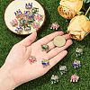 10Pcs Alloy Colorful Rhinestone and Enamel Pendants ENAM-YW0006-14A-4