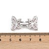 Brass Micro Pave Cubic Zirconia Fold Over Clasps KK-C075-42P-3