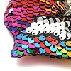 PVC Reflective Sequin Heart Pendant Keychain LS-KEYC-L033-01P-04-2