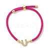 Adjustable Nylon Cord Bracelets BJEW-C096-01G-21-4