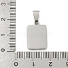 304 Stainless Steel Pave Natural White Shell Pendants STAS-S130-03P-B-3