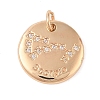 Brass with Clear Cubic Zirconia Pendants LS-KK-N256-24H-G-1