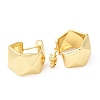 Brass Faceted Round Stud Earrings EJEW-K248-05G-2