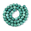 Dyed Synthetic Fossil Beads Strands G-T139-8mm-66E-3