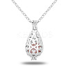 Imitation Pearl Cage Pendant Necklace MAND-PW0001-90C-1
