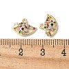 Brass Micro Pave Clear Cubic Zirconia Pendants KK-Q031-47G-05-3