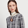 3Pcs 3 Colors Alloy Flat Round with Bird Pendant Necklaces Set with Faux Suede Cords NJEW-FI0001-30-6