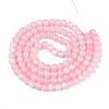Crackle Baking Paint Imitation Jade Glass Beads Strands DGLA-YW0001-17B-2