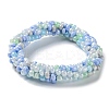 Crochet Glass Beads Braided Stretch Bracelet BJEW-K232-01Q-1
