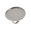 304 Stainless Steel Cuff Ring Components STAS-D372-06P-10-1