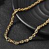 4.5MM 304 Stainless Steel Coffee Bean Link Chain Necklaces for Women NJEW-B134-06B-G-3