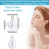 40Pcs 2 Colors ABS Plastic Imitation Pearl Pendants KK-BBC0011-98-2