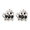 Rack Plating Alloy Enamel with Rhinestone Pendants PALLOY-K010-40P-1