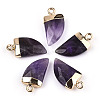 Natural Amethyst Pendants G-N326-57D-1