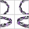 Round Natural Amethyst Stretch Bracelets X-BJEW-G072-10-3
