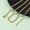 3MM Brass Double Cable Chain Necklaces NJEW-C094-02G-2