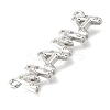 Mother's Day Brass Micro Pave Clear Cubic Zirconia Word Mama Connector Charms KK-V007-36P-2