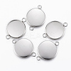 Non-Tarnish 304 Stainless Steel Cabochon Connector Settings X-STAS-E146-19P-16mm-2