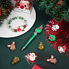 10Pcs 5 Styles Christmas Theme Food Grade Eco-Friendly Silicone Focal Beads SIL-SC0001-93-4
