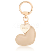 1Pc Imitation Leather Heart Keychain KEYC-CL0001-14C-7