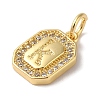 Real 18K Gold Plated Brass Micro Pave Clear Cubic Zirconia Pendants KK-L216-002G-K-2